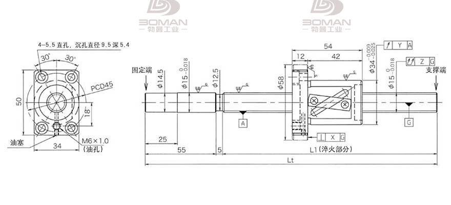 KURODA GG1515AS-BALR-1100A 黑田丝杆替换尺寸视频教程
