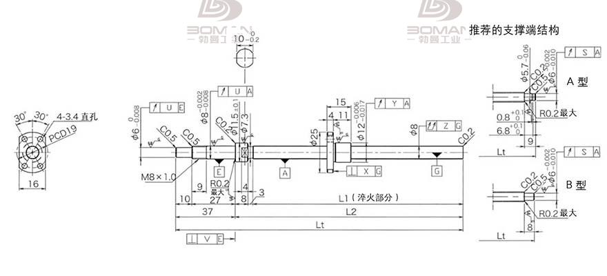 KURODA DP0801JS-HDNR-0180B-C3F 黑田精工丝杆的价格