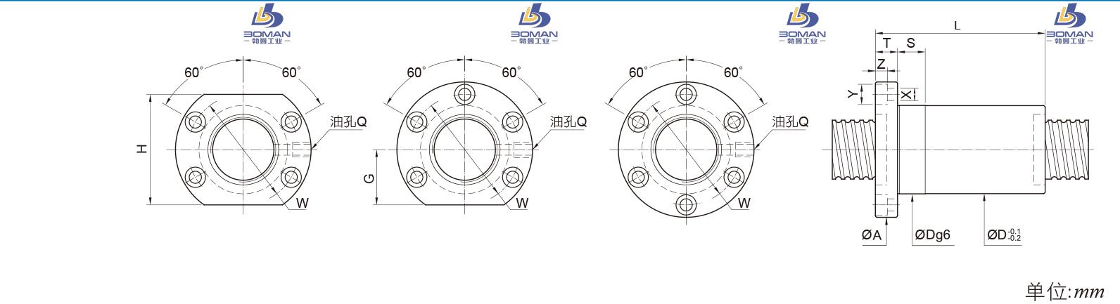PMI FOIC4008-8 精密pmi丝杆价格